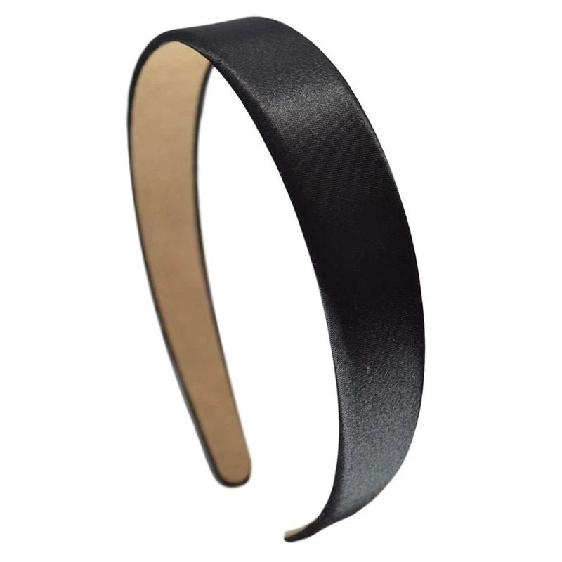 SOHO Klassisches Satin-Stirnband - Schwarz