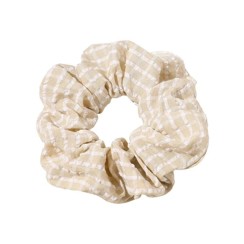 Scrunchie SOHO Rikke – beige aus Baumwolle
