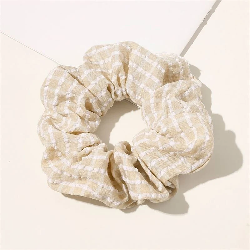 Scrunchie SOHO Rikke – beige aus Baumwolle