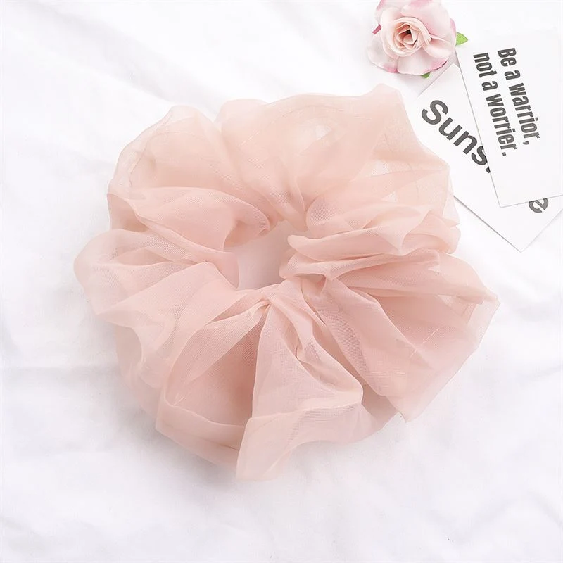 SOHO Sola XL Scrunchie – Organza Muschelrosa