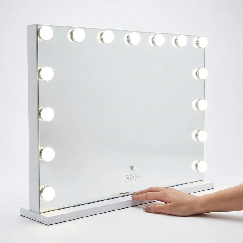 Schminkspiegel Hollywood – LED Beleuchtung & Touch – Weiß UNIQ