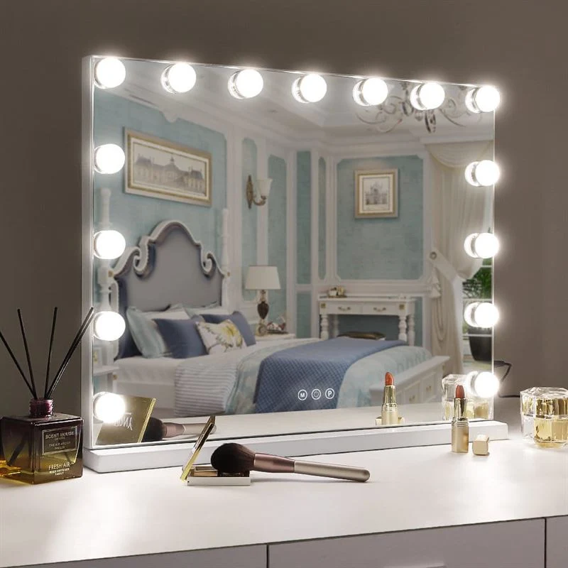 Schminkspiegel Hollywood – LED Beleuchtung & Touch – Weiß UNIQ