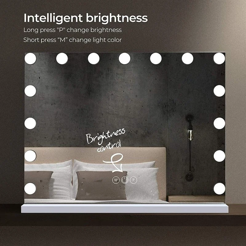 Schminkspiegel Hollywood – LED Beleuchtung & Touch – Weiß UNIQ