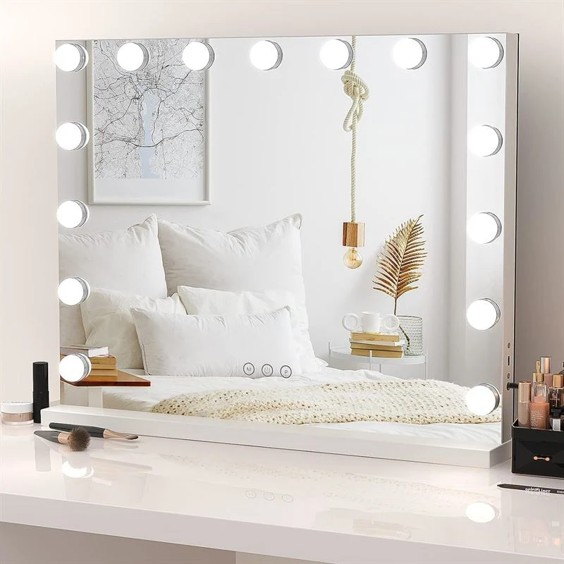 Schminkspiegel Hollywood – LED Beleuchtung & Touch – Weiß UNIQ
