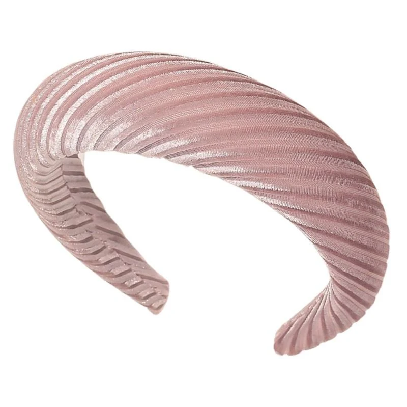 Haarreif SOHO Natalie – rosa Samt mit breitem Design