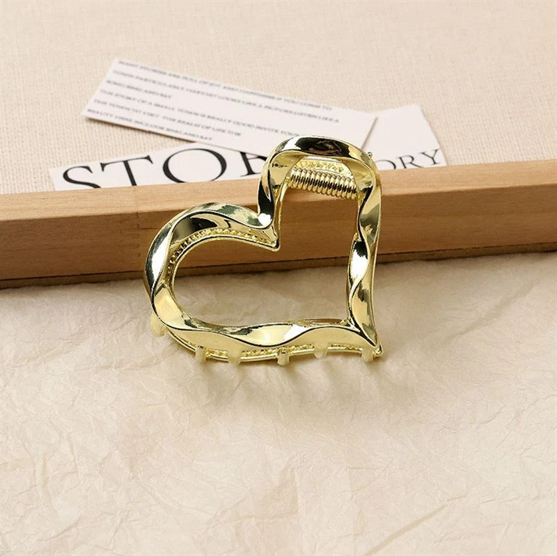 SOHO Herz Metall Haarklammer - Gold