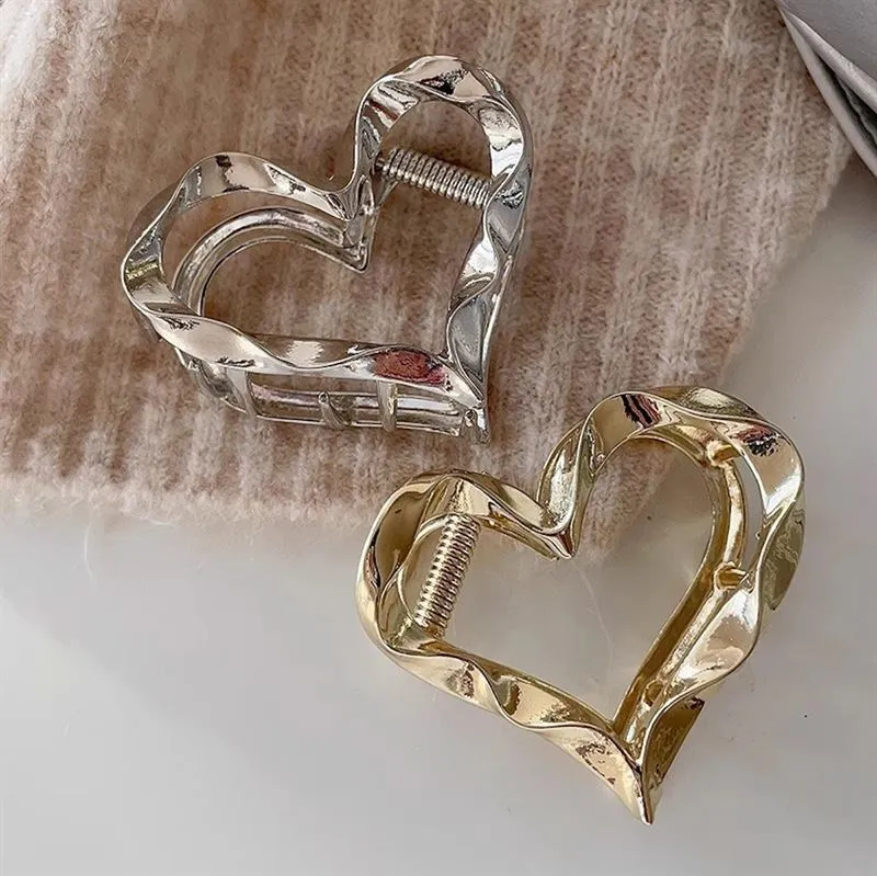 SOHO Herz Metall Haarklammer - Gold
