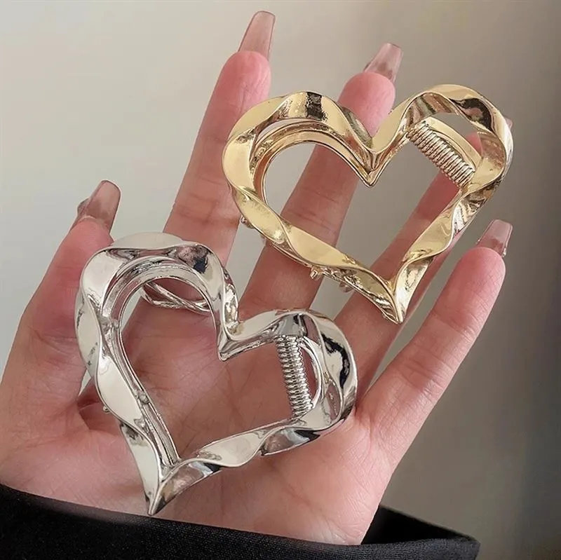 SOHO Herz Metall Haarklammer - Gold