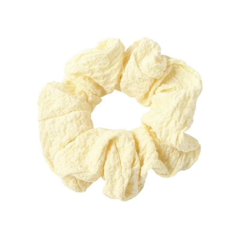 Scrunchie SOHO Frida – Seersucker Baumwolle Gelb