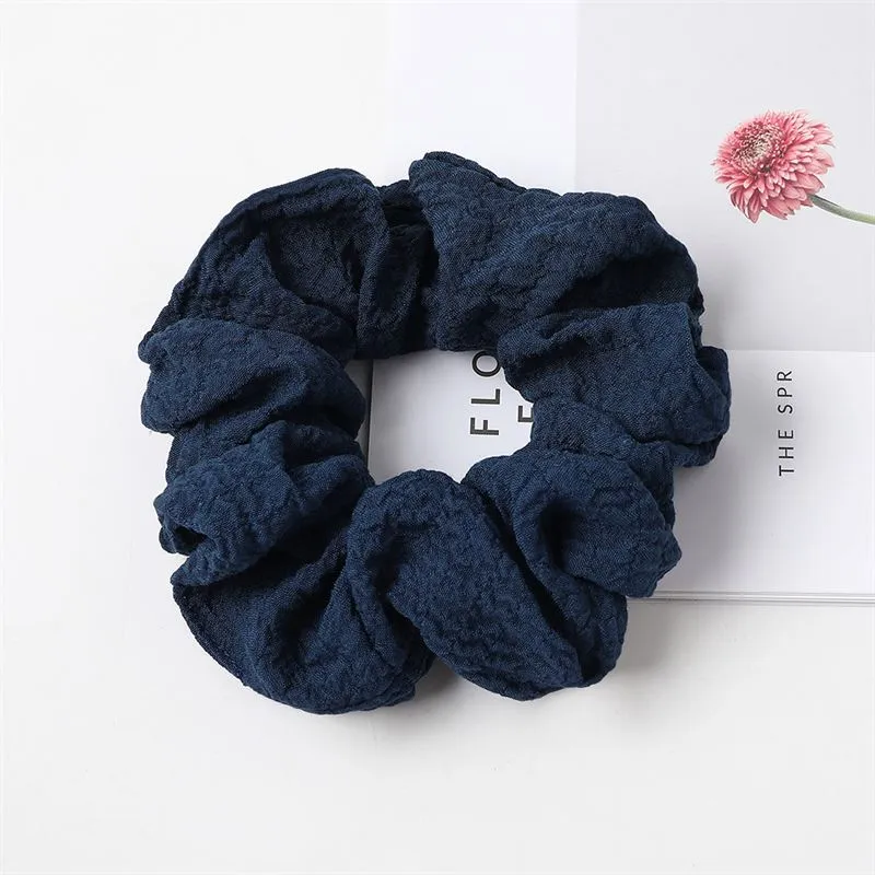 SOHO Frida Scrunchie – Dunkelblau aus Baumwolle