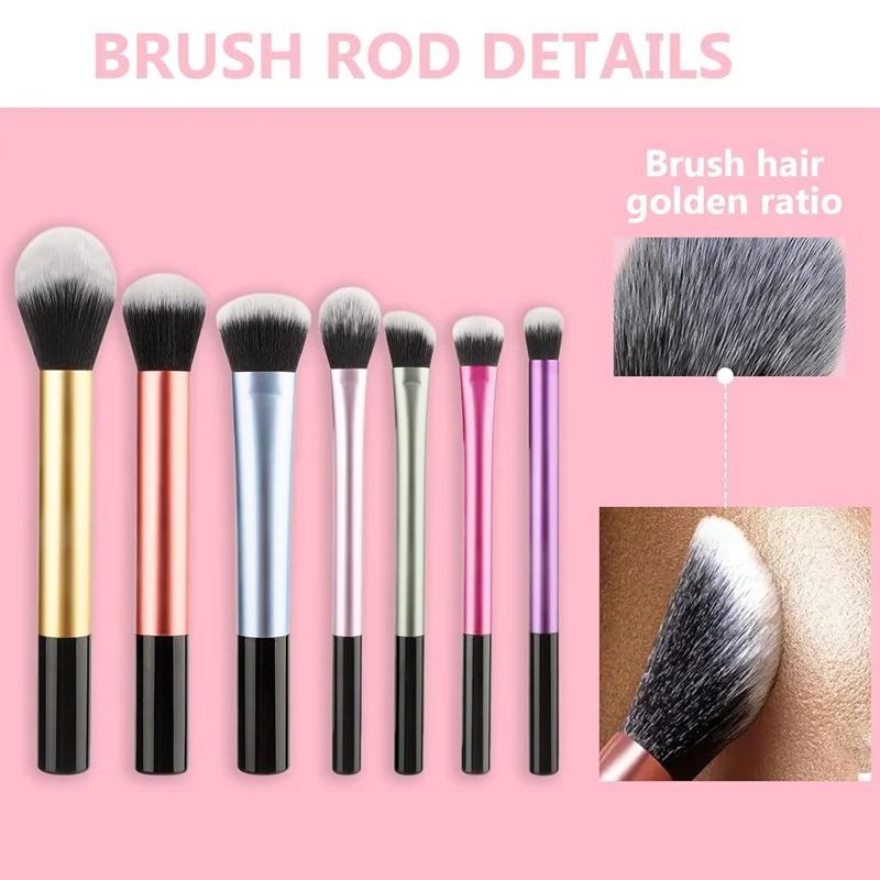 Technique PRO Rainbow Pastel Make-up-Pinselset – 7-tlg.
