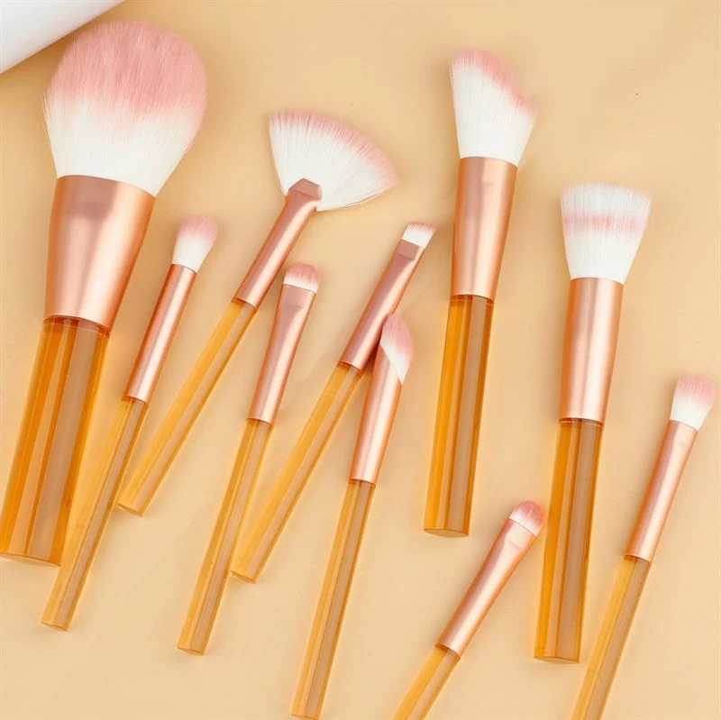 Technique PRO Translucent Perfection Make-up-Pinsel-Set – 9 Make-up-Pinsel mit Tasche (ORANGE)
