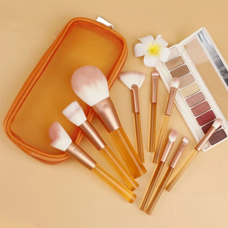 Technique PRO Translucent Perfection Make-up-Pinsel-Set – 9 Make-up-Pinsel mit Tasche (ORANGE)