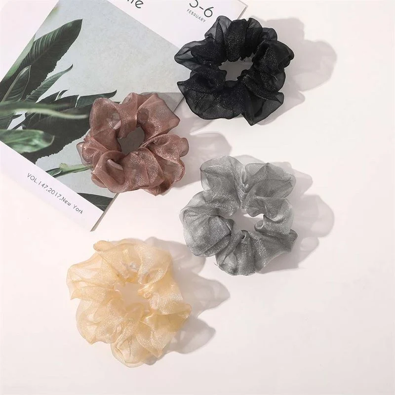 Scrunchie – SOHO Solar Organza – Schwarz
