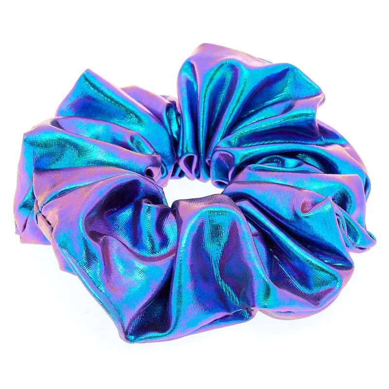 Scrunchie Haargummi – Lila Metallic-Look