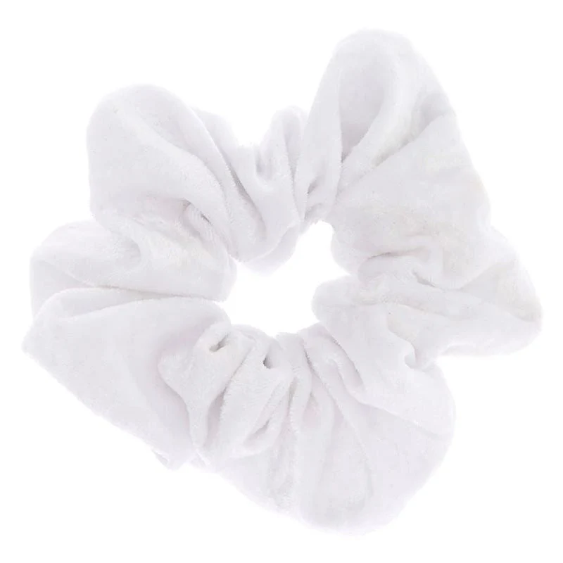 Scrunchie Haargummi - Weißer Samt