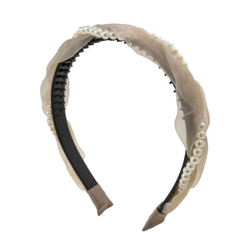 Haarreif SOHO Marissa – Grau mit Perlen