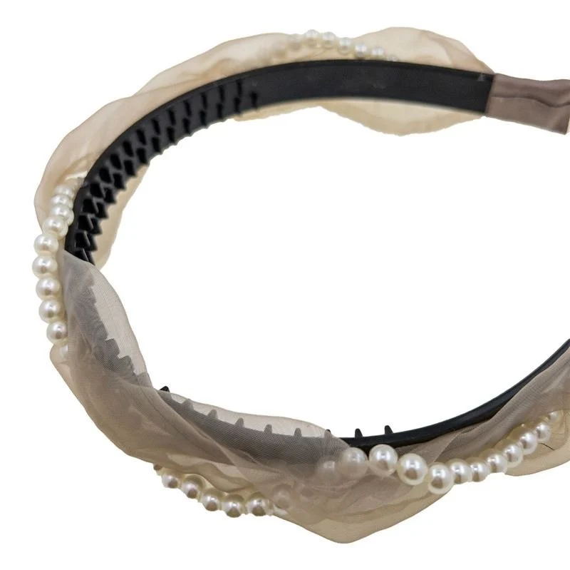 Haarreif SOHO Marissa – Grau mit Perlen