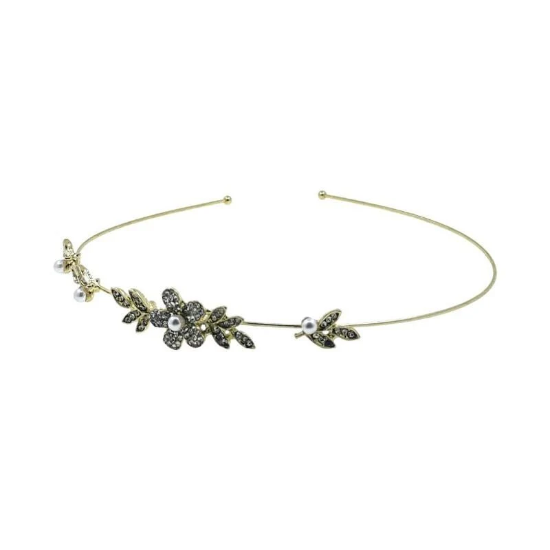 Haarreif goldfarben – SOHO mit Strass und Perlen