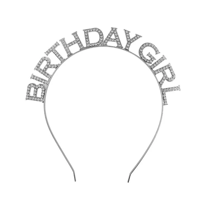 Haarreif Diadem – Birthday Girl – Silber mit Strass