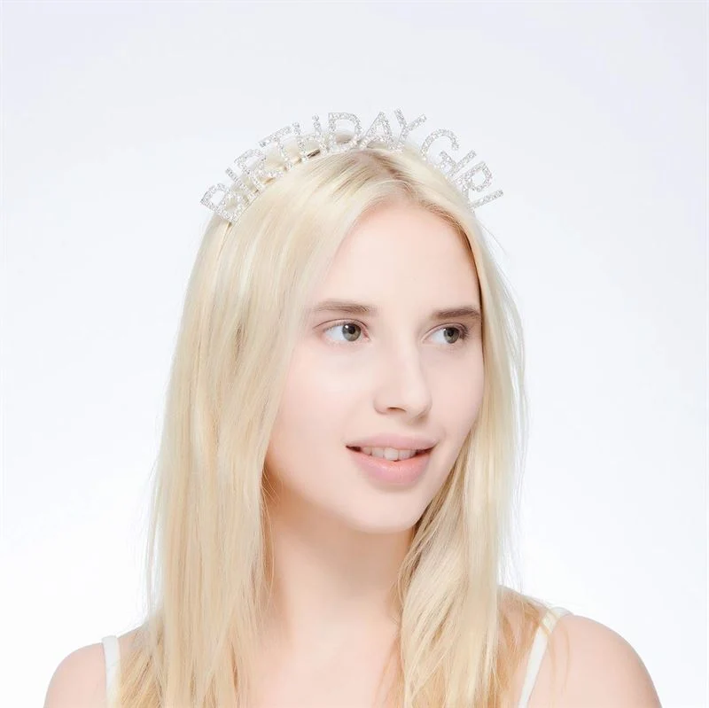 Haarreif Diadem – Birthday Girl – Silber mit Strass