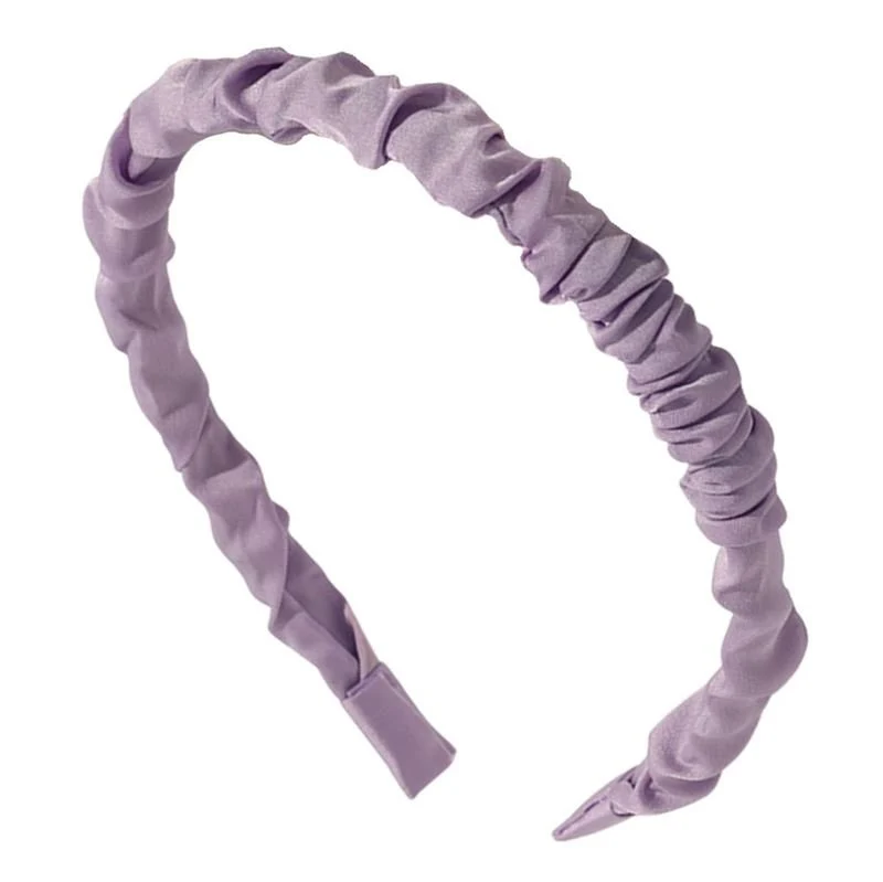 SOHO Erin Haarreif – Seide Pastelllila mit Rüschen