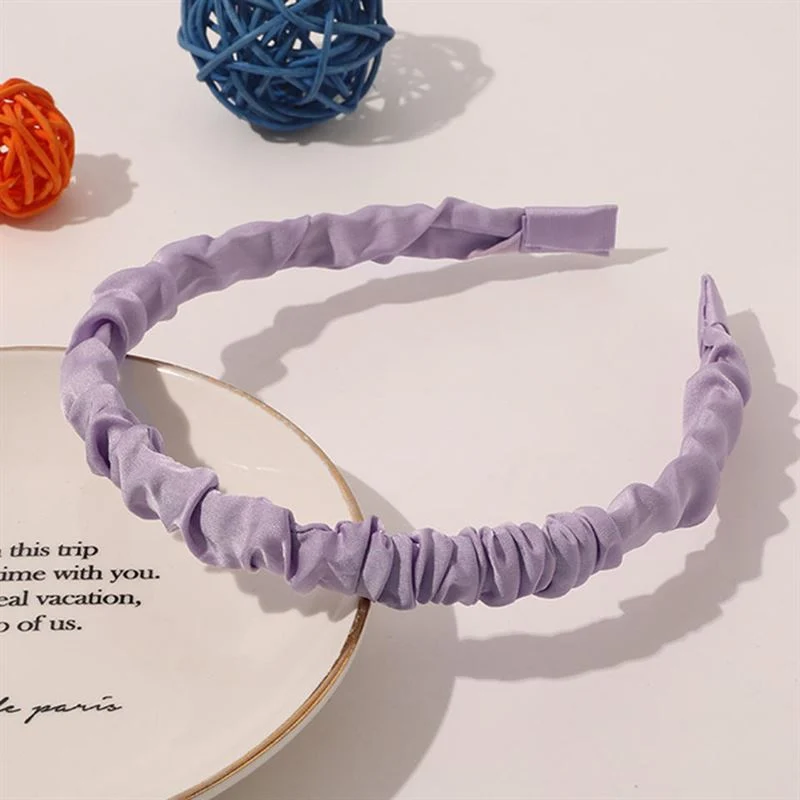 SOHO Erin Haarreif – Seide Pastelllila mit Rüschen