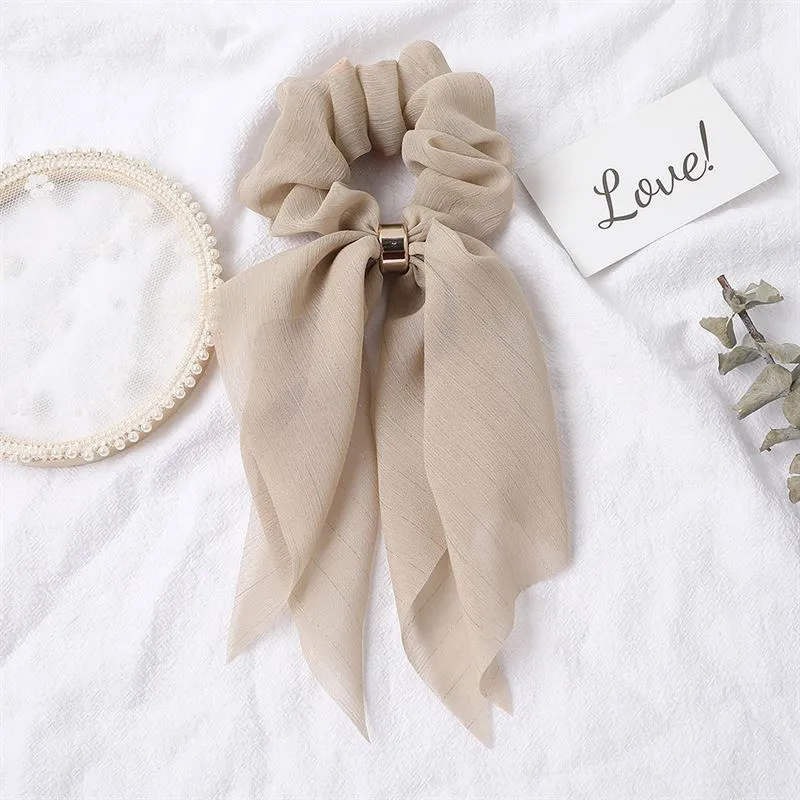 Scrunchie mit Tuch – beige – SOHO Vina