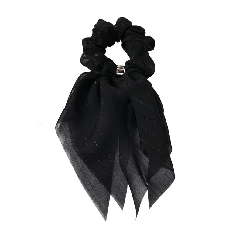 SOHO Vina Scrunchie mit Schal - Schwarz