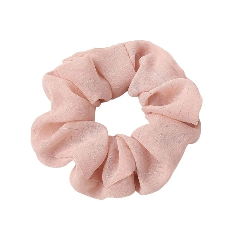 Scrunchie – pink mit Silber-Glitzer