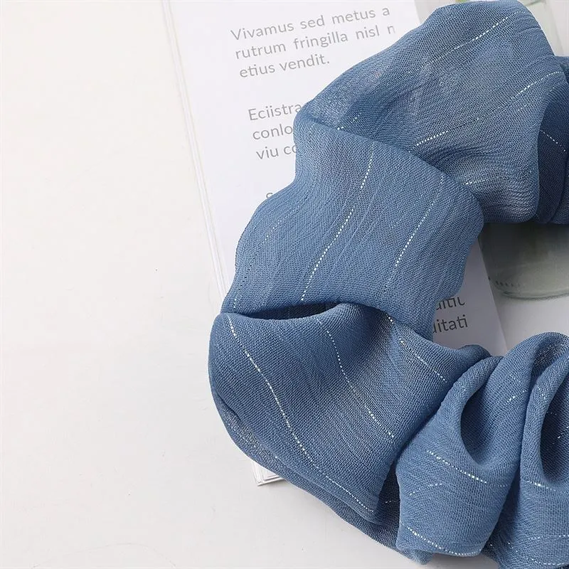 Scrunchie – pink mit Silber-Glitzer