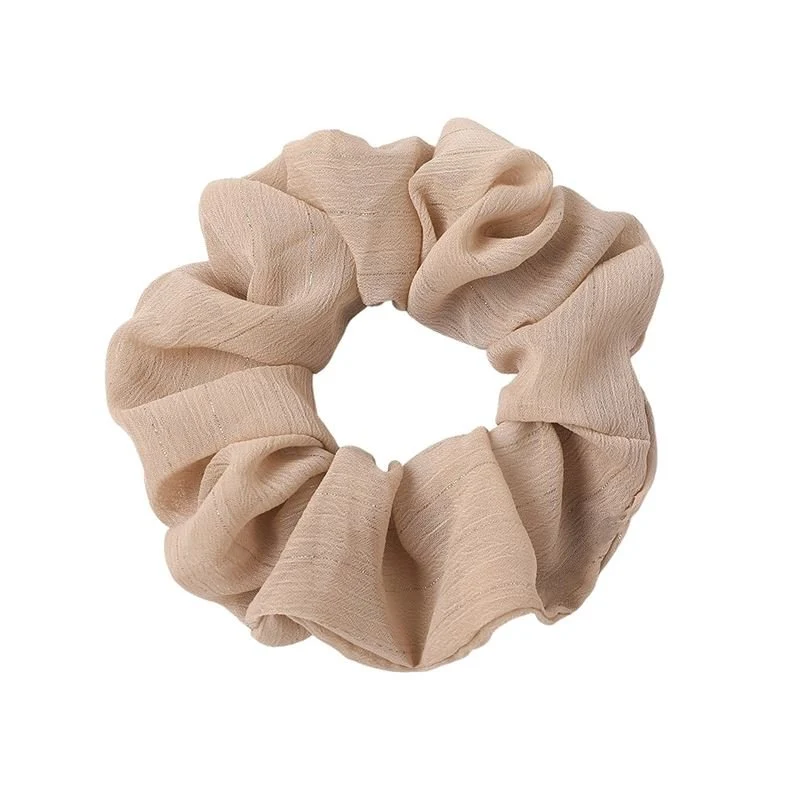 SOHO Jinn Scrunchie – beige mit Silberglitzer