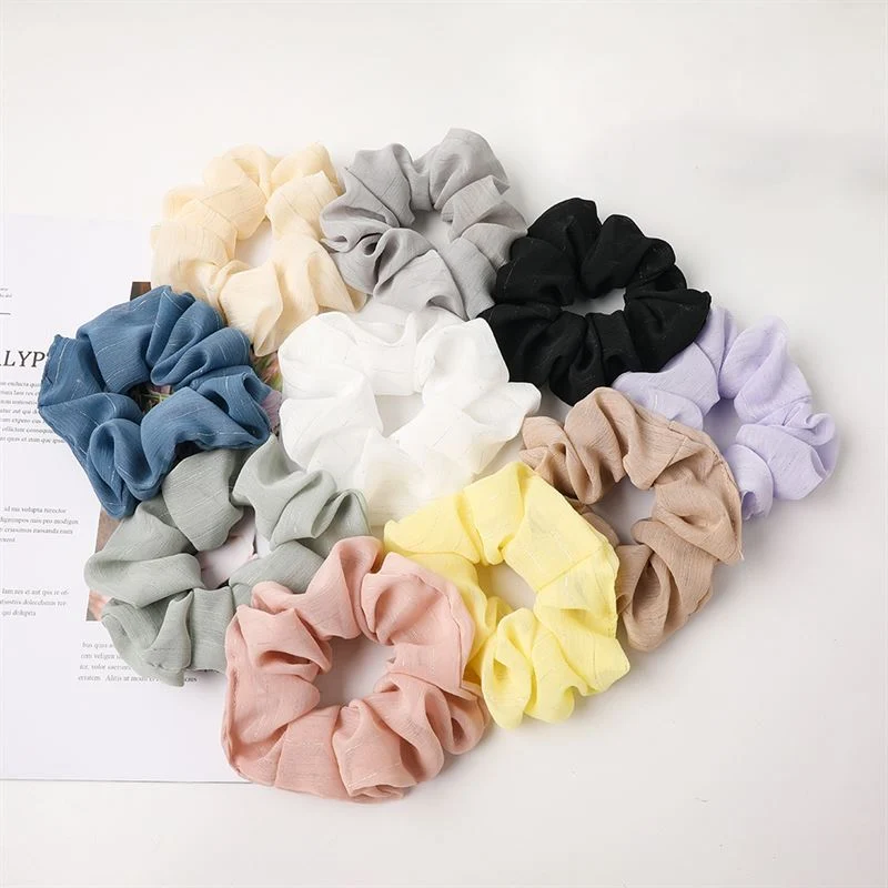 SOHO Jinn Scrunchie – beige mit Silberglitzer