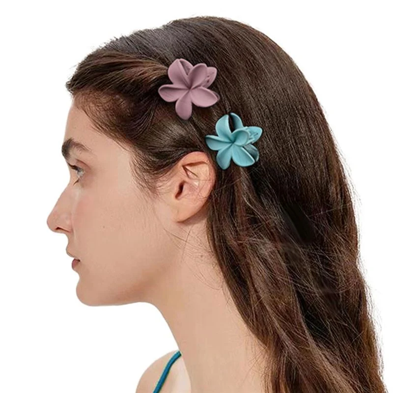 Mini-Haarspangen – SOHO Moana Blüten-Design – Blau, 4er Pack