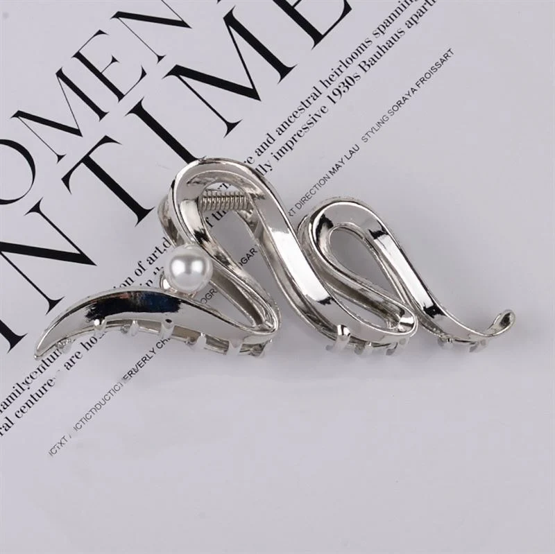 SOHO Sania Haarspange – Silber mit Wellenform