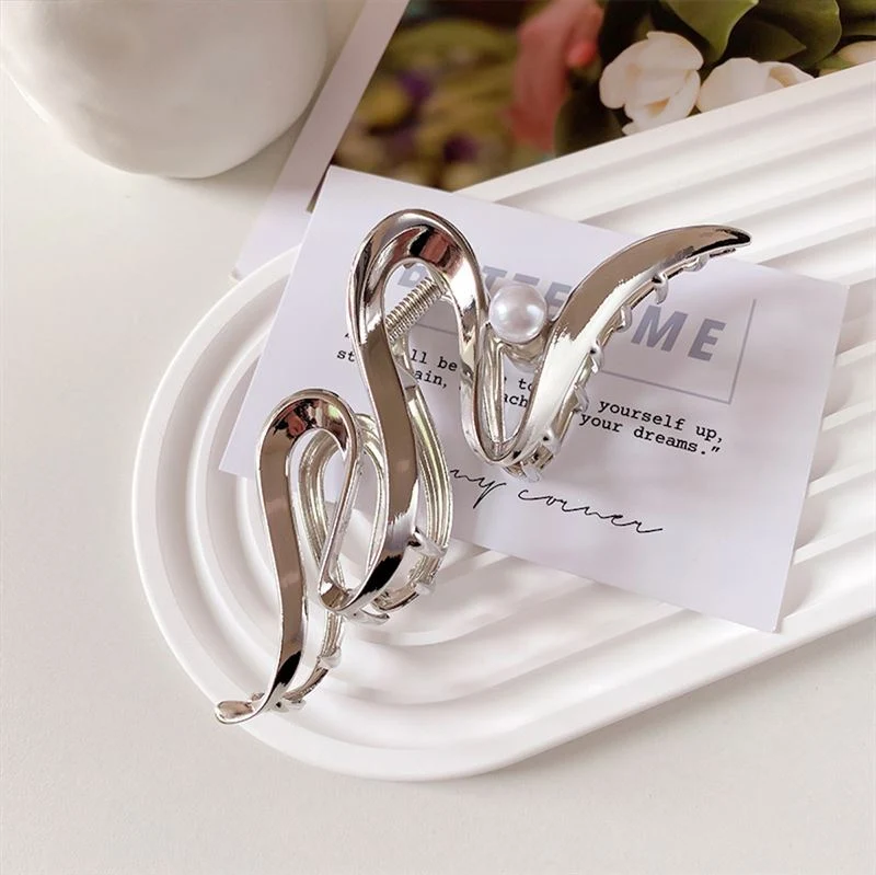 SOHO Sania Haarspange – Silber mit Wellenform