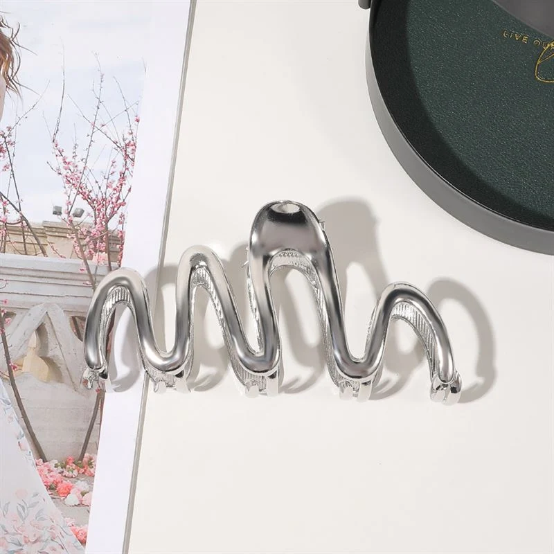 Haarspange SOHO Malik – Metall Silber im Wellen-Design