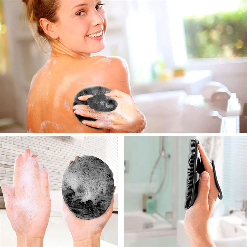 Kopfhautbürste für Shampoo und trockenes Haar von TBC, Schwarz