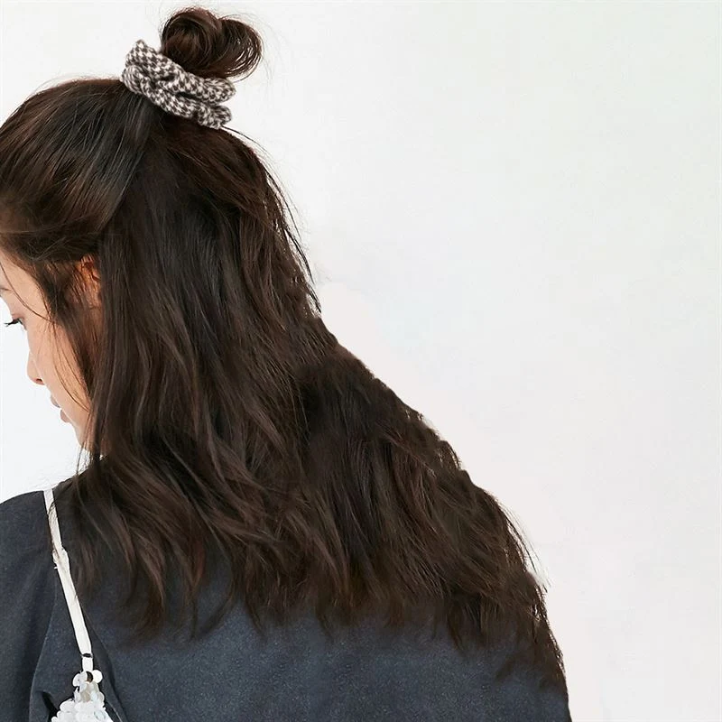 Scrunchie – Pepita Muster beige – SOHO