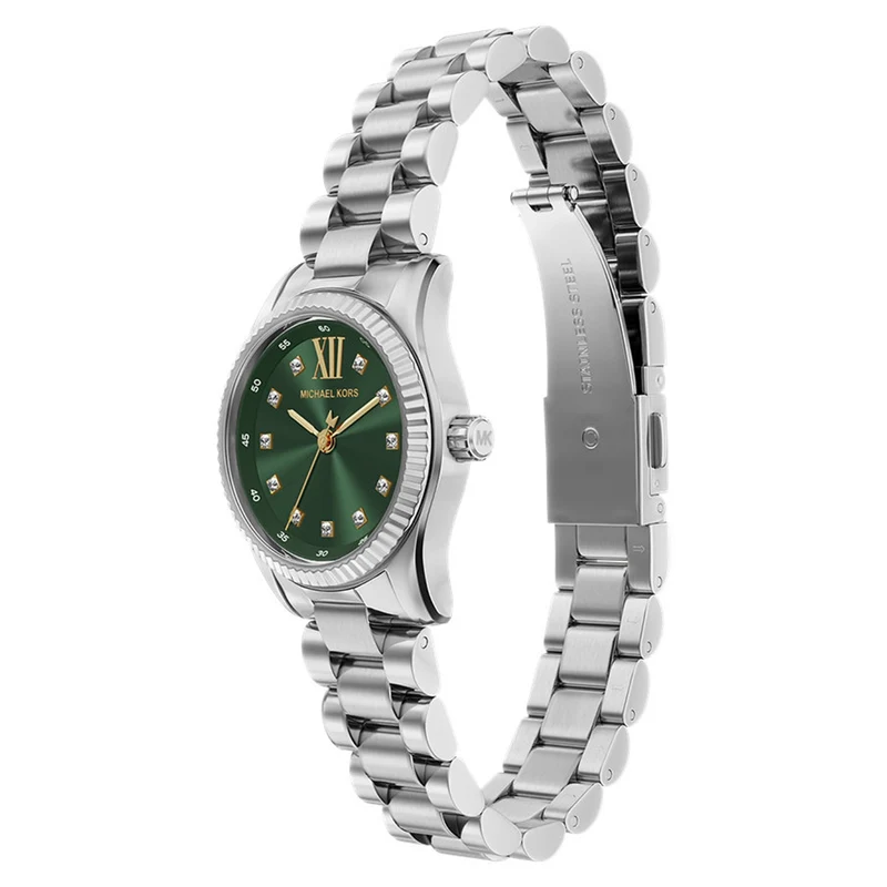 Michael Kors Lexington Round Green Dial Watch MK7580