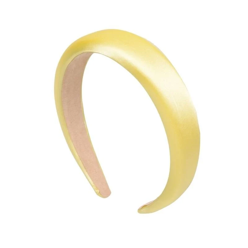 Haarreif aus Satin – Lemon Gelb