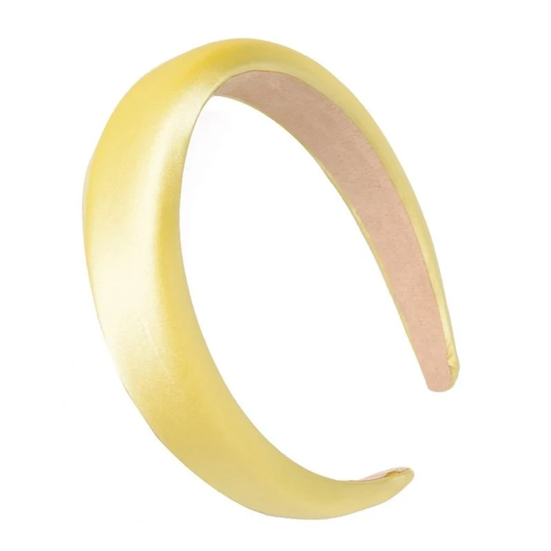 Haarreif aus Satin – Lemon Gelb