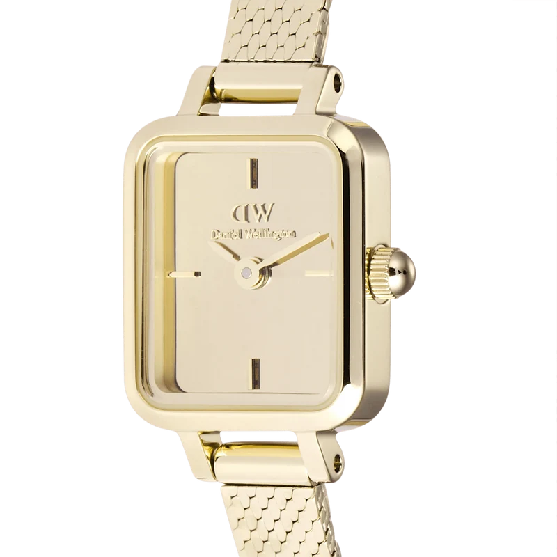Daniel Wellington Petite&Quadro Mini Reflection Goldene Damenuhr DW00100801
