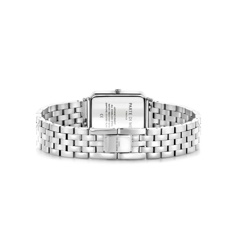 Parte di Me Orologio rectangular ladies watch silver coloured and black PDM09025