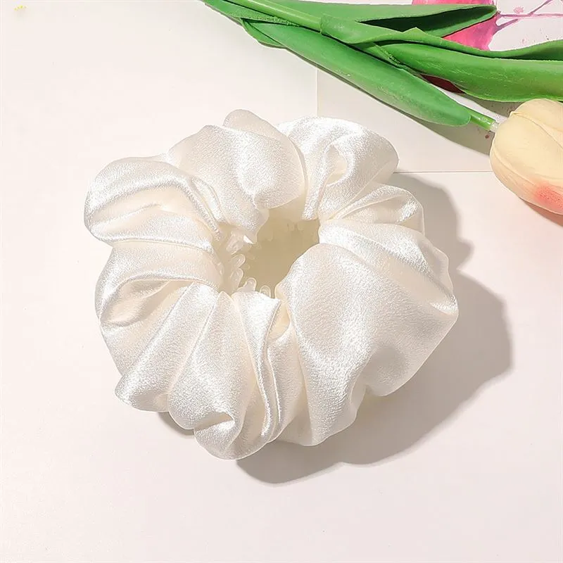 Scrunchie mit Spiral-Einsatz – Weiß & transparent – SOHO Dina