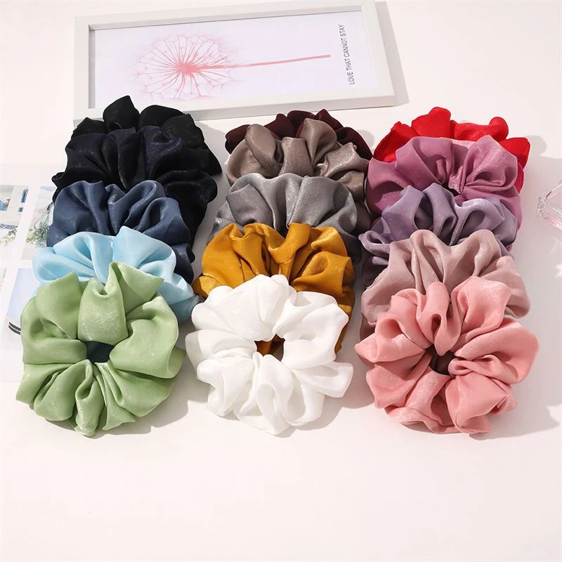 XL Scrunchie Chris Rubin Aris – Schwarz aus Chiffon