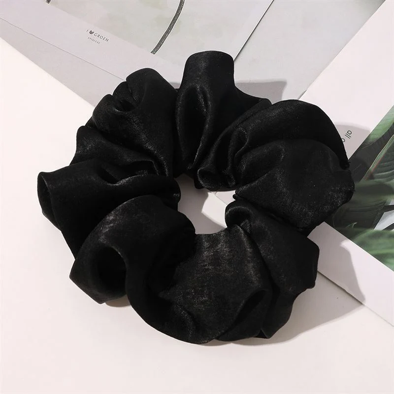 XL Scrunchie Chris Rubin Aris – Schwarz aus Chiffon