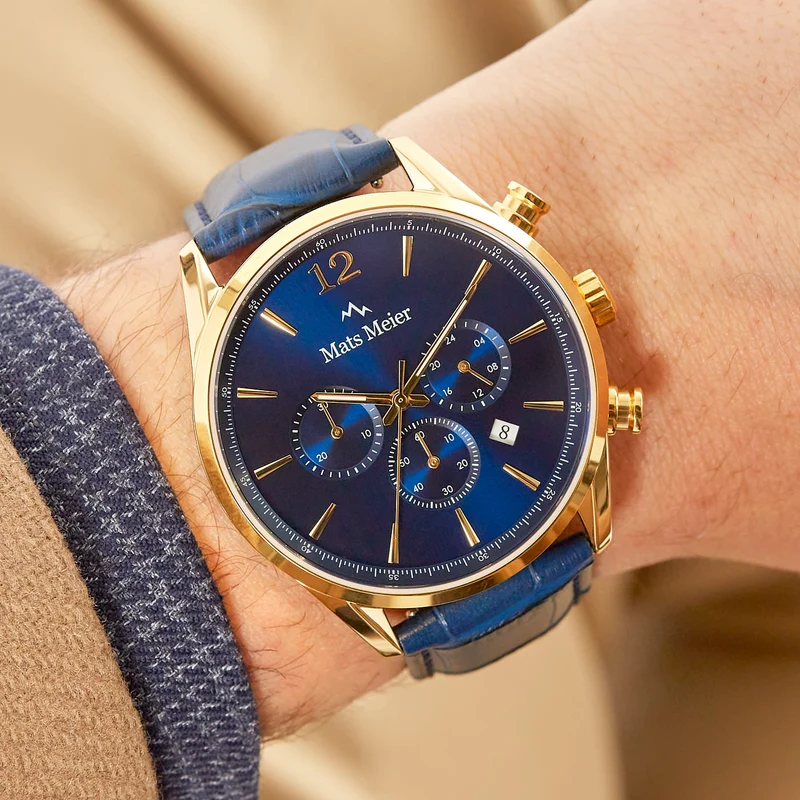 Mats Meier Grand Cornier herren Uhr Blau MM00123