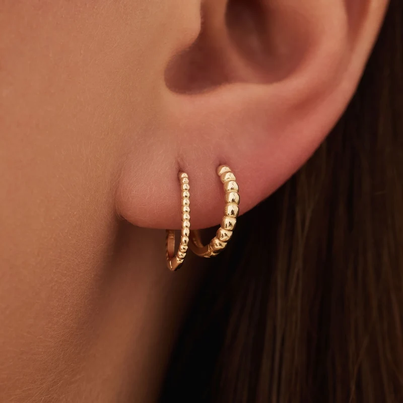 Beloro Jewels La Rinascente Elena 9 karat gold hoop earrings (9.5 mm) BO360071