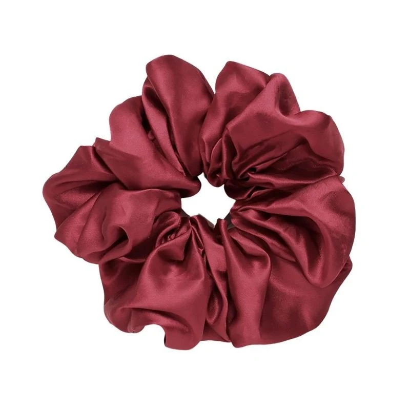 Scrunchie XL aus Seide SOHO Riva in Dunkelrot (Fire Brick)